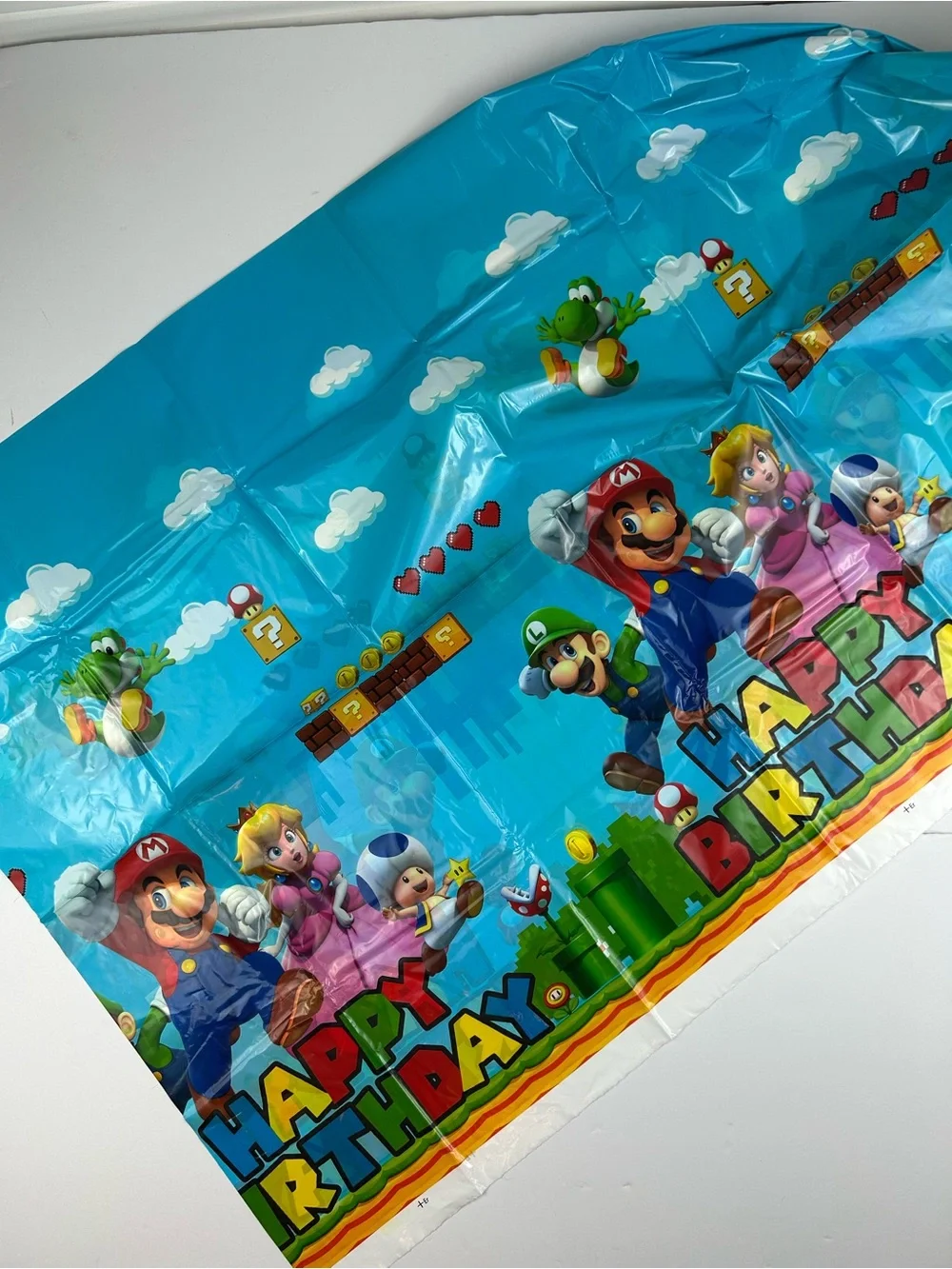Super Mario Birthday Party Supplies Kit 137 Pc Plates Banner Backdrop Favors NEW
